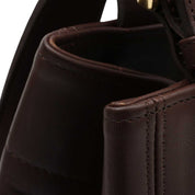 Logo Charm Shoulder Bag Dark Brown