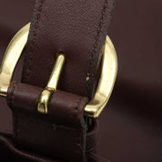 Logo Charm Shoulder Bag Dark Brown