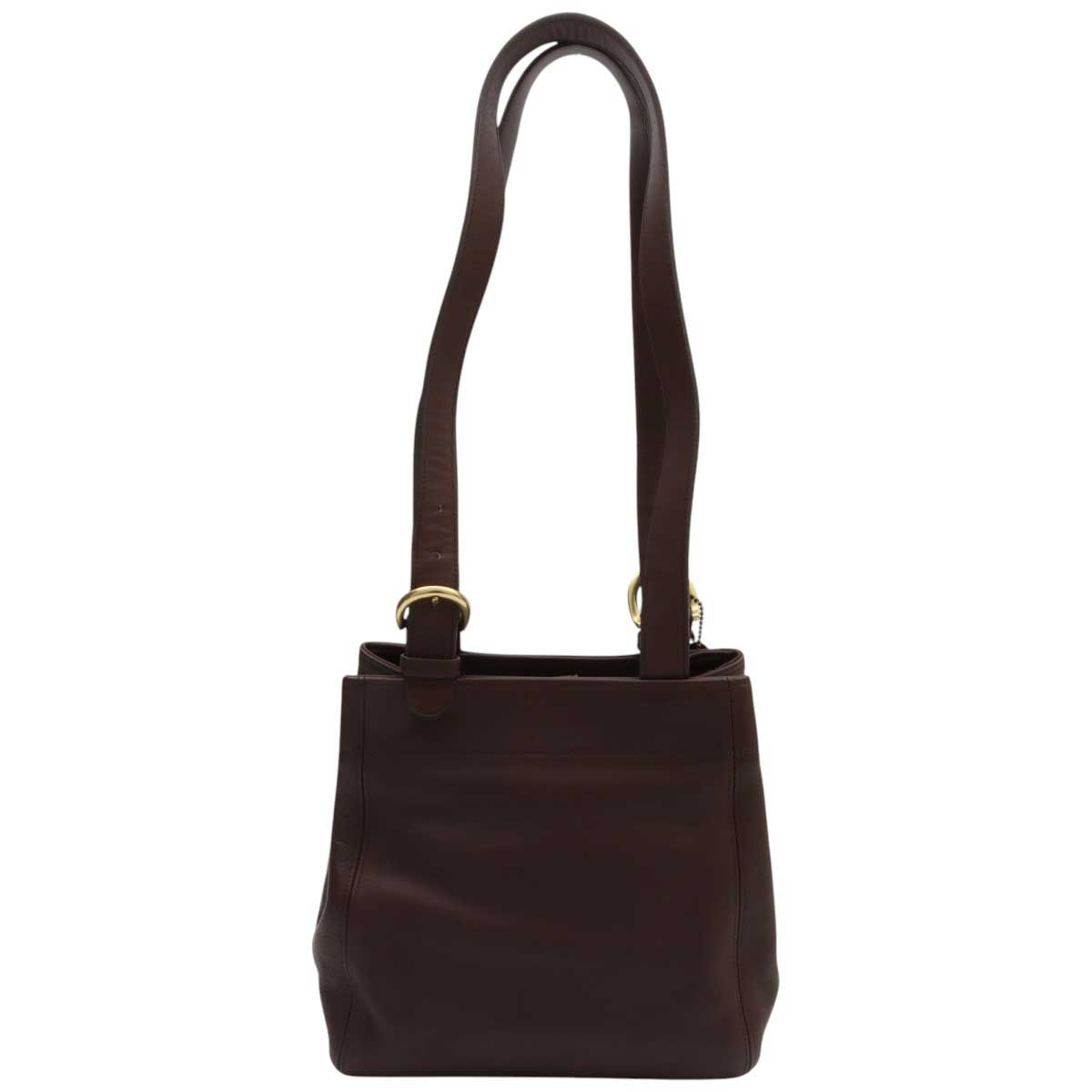 Logo Charm Shoulder Bag Dark Brown