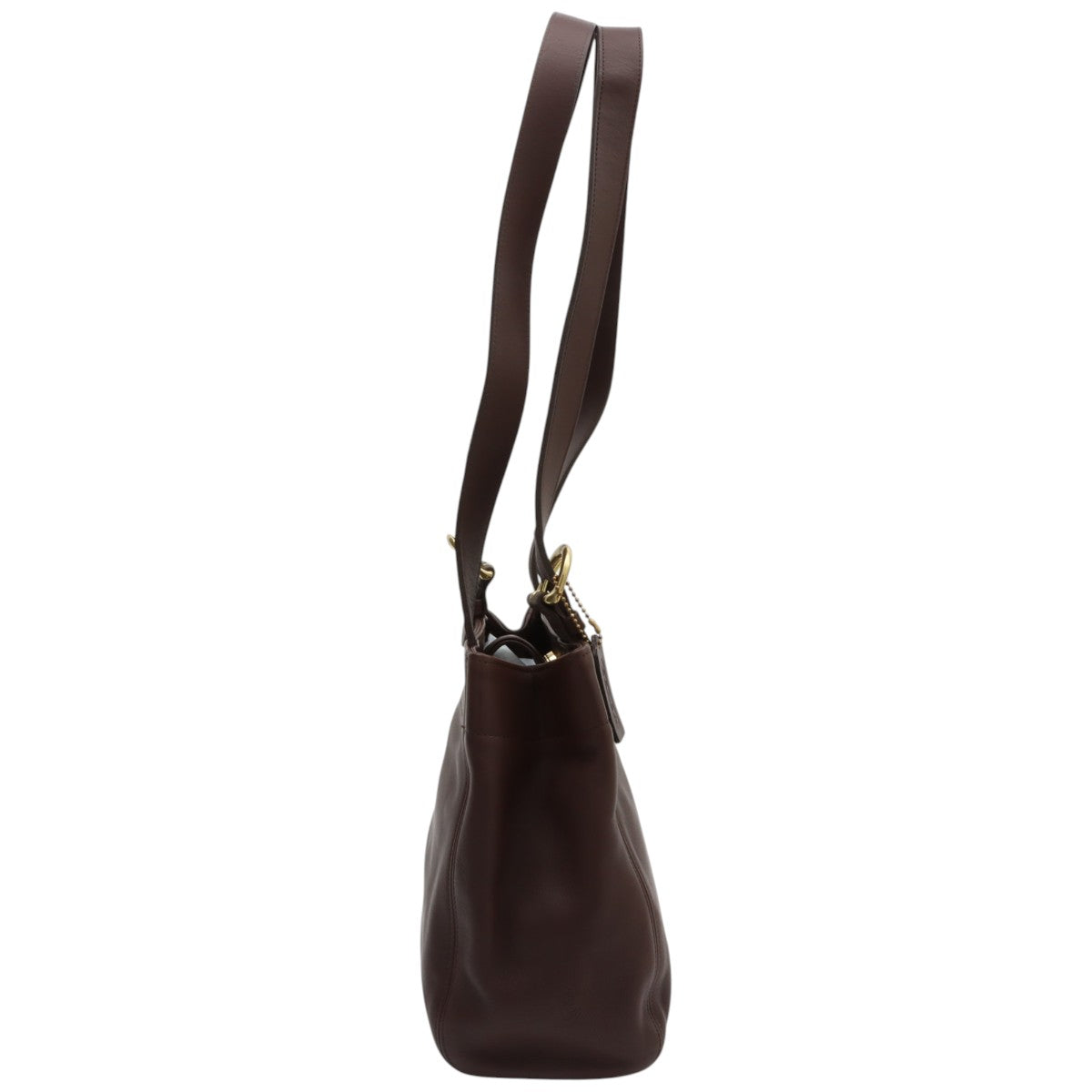 Logo Charm Shoulder Bag Dark Brown