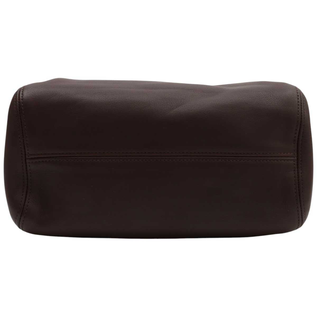 Logo Charm Shoulder Bag Dark Brown