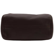 Logo Charm Shoulder Bag Dark Brown