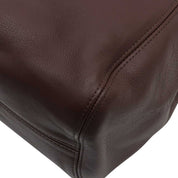 Logo Charm Shoulder Bag Dark Brown