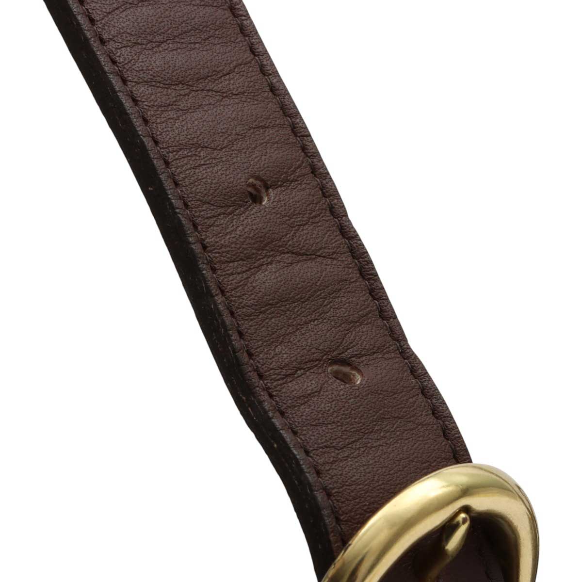 Logo Charm Shoulder Bag Dark Brown