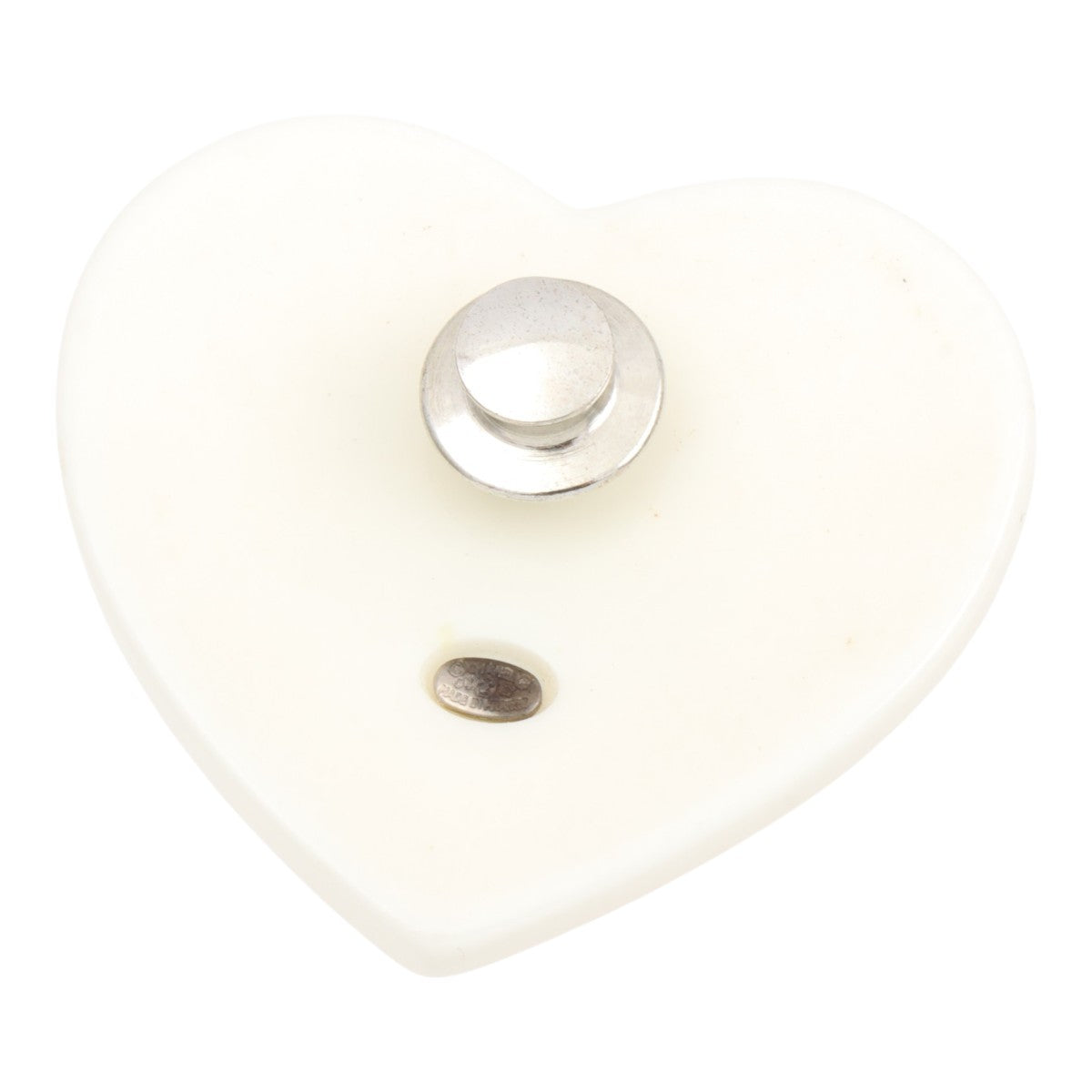 2004 Star Heart Motif CC Mark Brooch White/Pink/Green