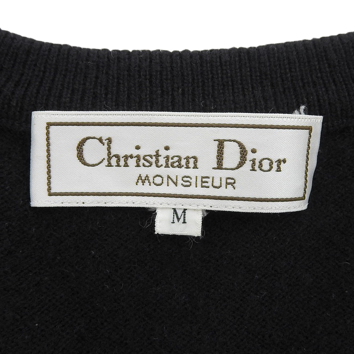 Cashmere Logo Embroidered Knit Vest #M Black