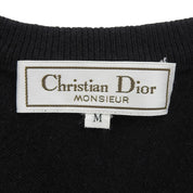 Cashmere Logo Embroidered Knit Vest #M Black