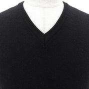 Cashmere Logo Embroidered Knit Vest #M Black