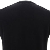 Cashmere Logo Embroidered Knit Vest #M Black