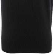 Cashmere Logo Embroidered Knit Vest #M Black