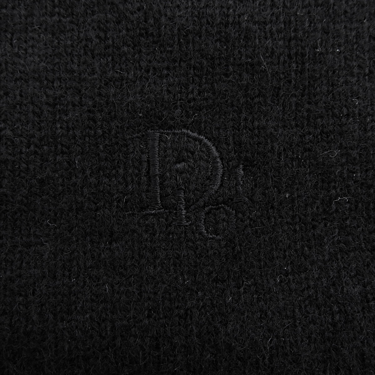 Cashmere Logo Embroidered Knit Vest #M Black