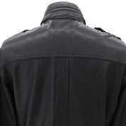 ノバチェックライニングライダースジャケット #L ブラック