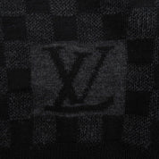 ダミエパターンニットトップス #S ブラック/グレー