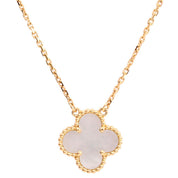 18K Vintage Alhambra Necklace Yellow Gold/White