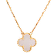 18K Vintage Alhambra Necklace Yellow Gold/White