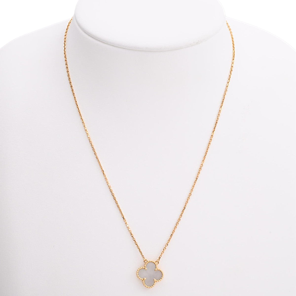 18K Vintage Alhambra Necklace Yellow Gold/White