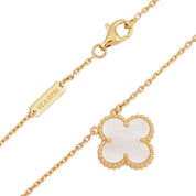 18K Vintage Alhambra Necklace Yellow Gold/White