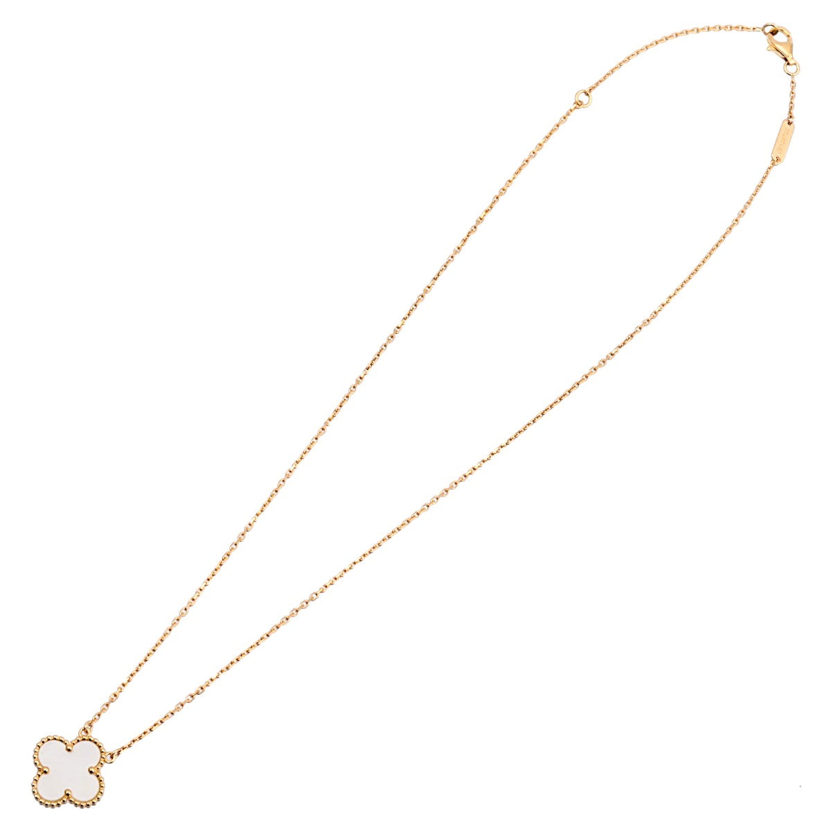 18K Vintage Alhambra Necklace Yellow Gold/White