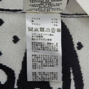 カシミアハートパターンツイルレーヌカーディガン #40 ネイビー ホワイト
