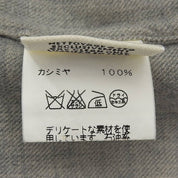 カシミアVネック長袖シャツ #36 グレー