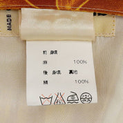 Linen Silk Combo Floral Pattern Vest #42 Beige/Multi