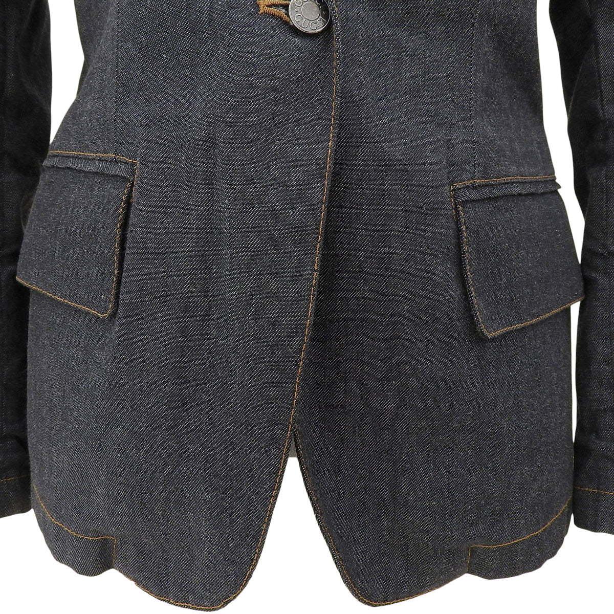 Logo Button Denim Jacket #38 Indigo