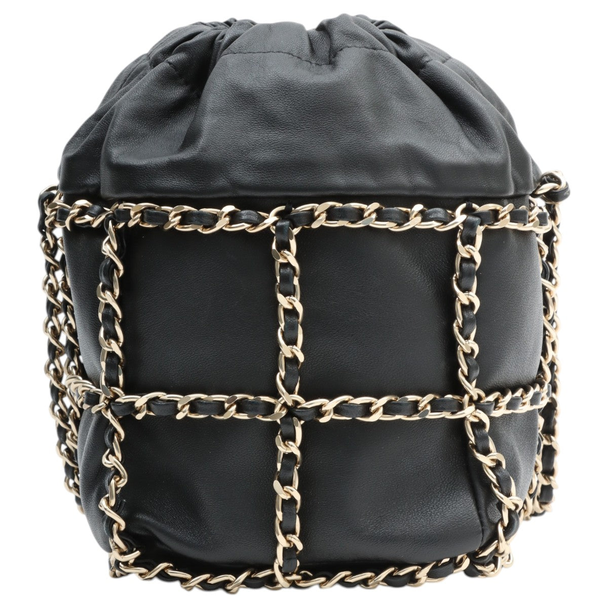 Circa 2020 Drawstring Chain Shoulder Bag Black