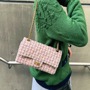 Circa 2019 Tweed 2.55 Chain Shoulder Bag Pink/Multi
