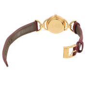 Round Logo Face Watch Quartz Ivory