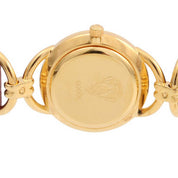 Round Logo Face Watch Quartz Ivory