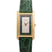 Rectangular Logo Face Watch 2600M Quartz Green