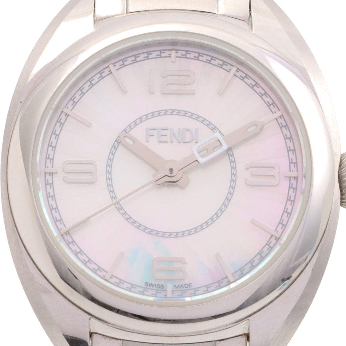 Round Logo Face Watch 21000S White Shell