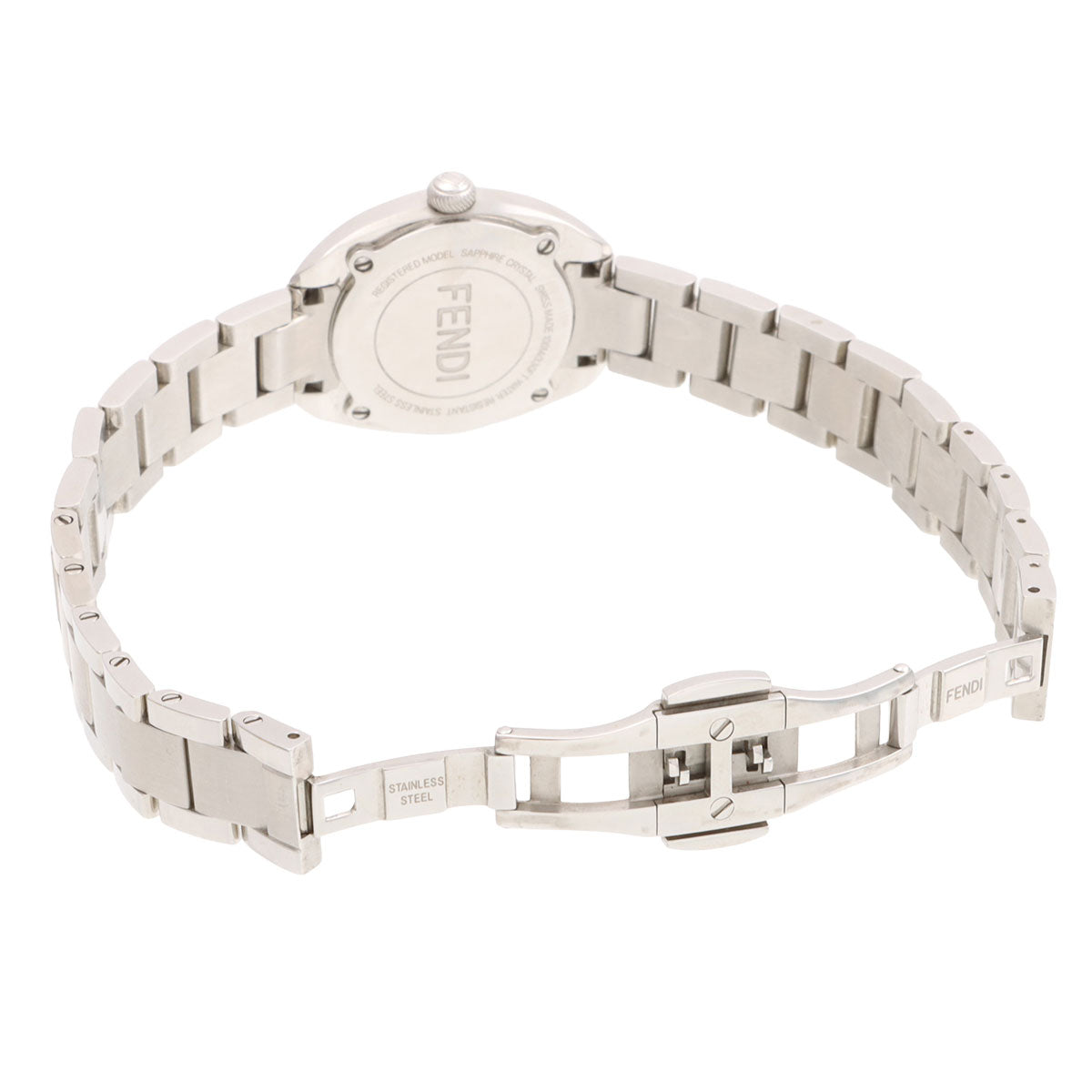 Round Logo Face Watch 21000S White Shell