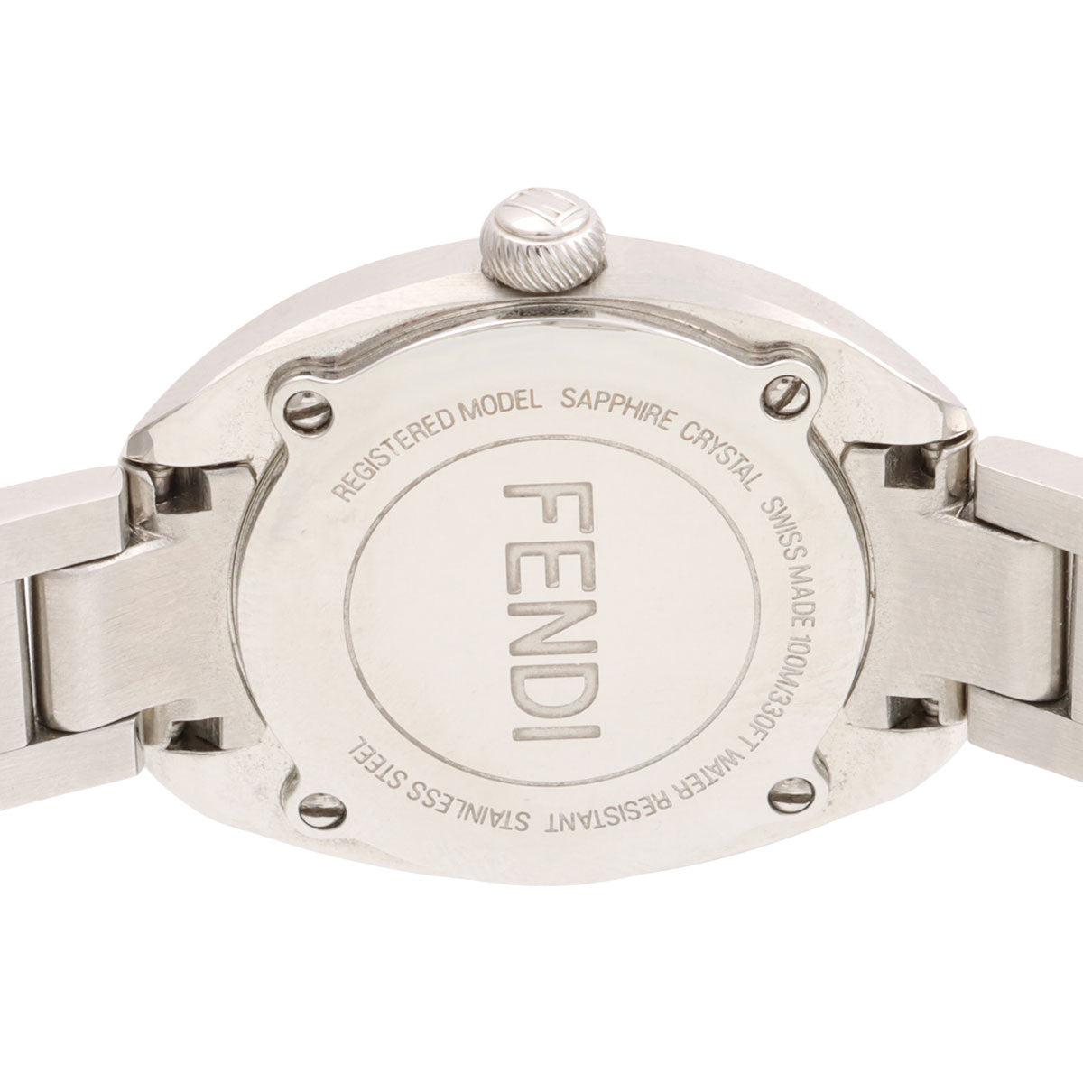 Round Logo Face Watch 21000S White Shell