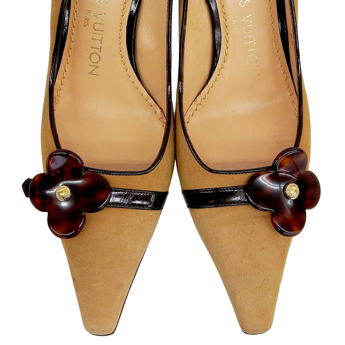 2004 Monogram Flower Pumps #37 Brown