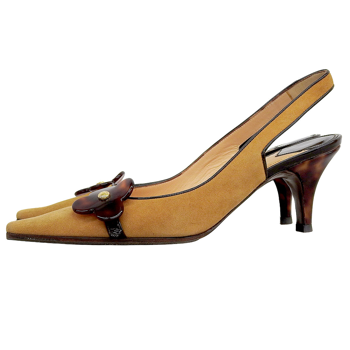 2004 Monogram Flower Pumps #37 Brown