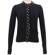 Polka Dot Ruffle Cardigan #36 Black