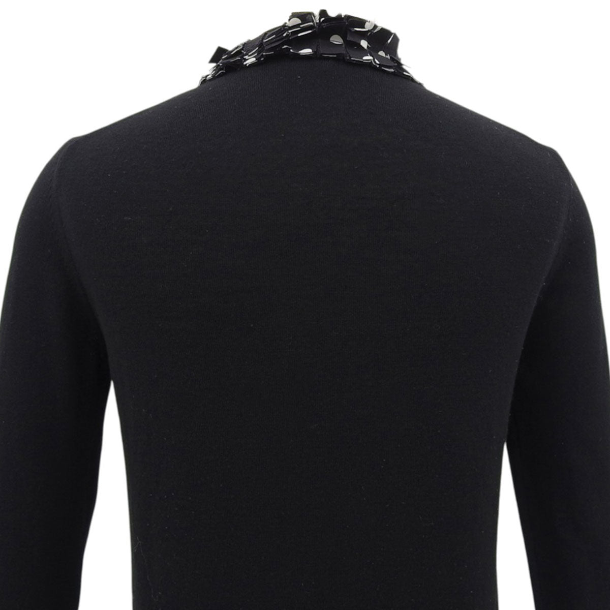 Polka Dot Ruffle Cardigan #36 Black