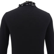 Polka Dot Ruffle Cardigan #36 Black