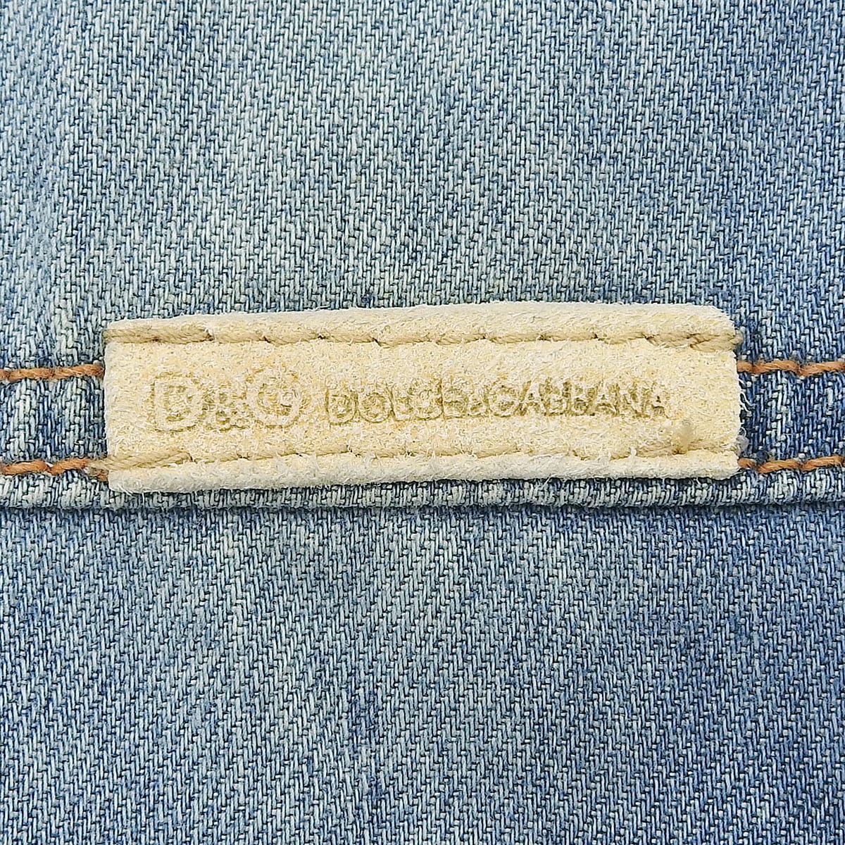 デニムバックロゴ刺繍長袖ジャケット #XS ブルー