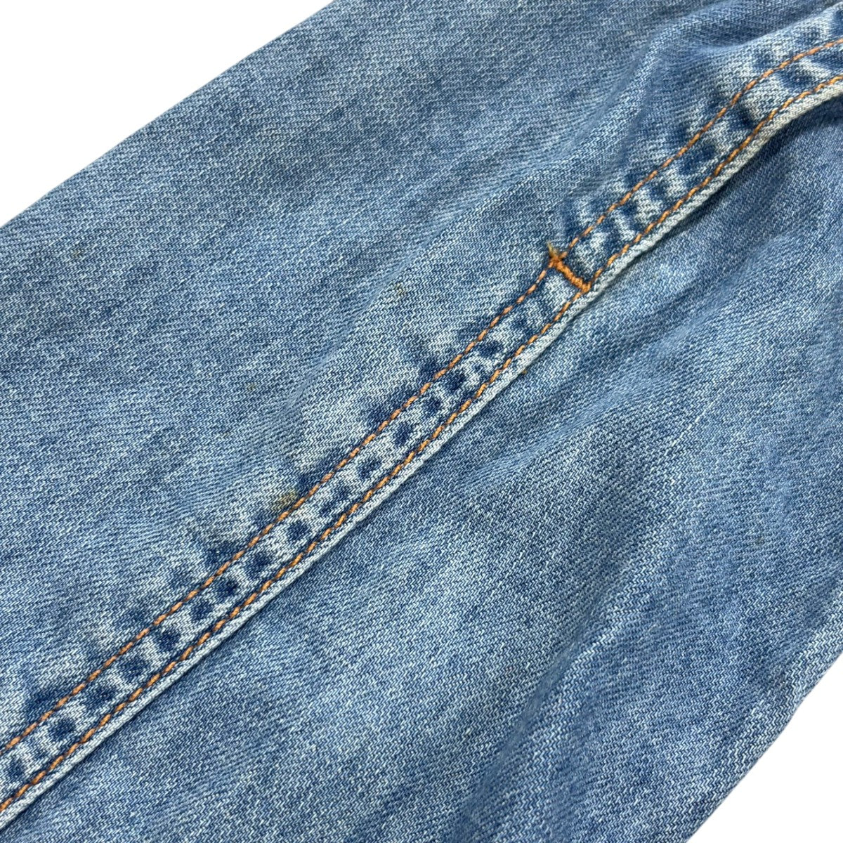 デニムバックロゴ刺繍長袖ジャケット #XS ブルー