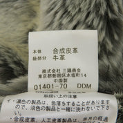 フェイクレザーダッフルコート #M ブラック