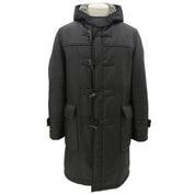 フェイクレザーダッフルコート #M ブラック