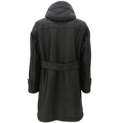 フェイクレザーダッフルコート #M ブラック
