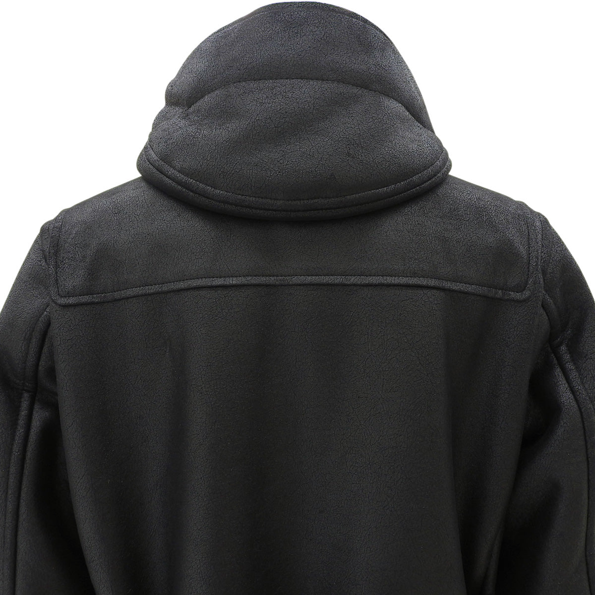 フェイクレザーダッフルコート #M ブラック