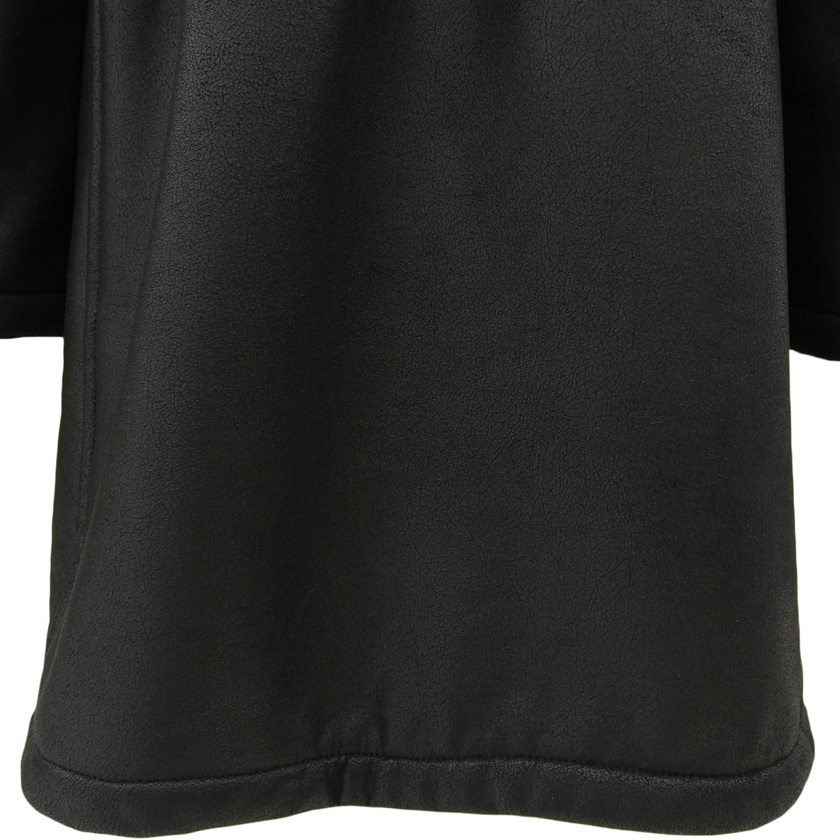 フェイクレザーダッフルコート #M ブラック