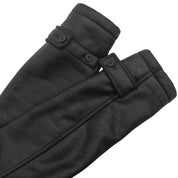 フェイクレザーダッフルコート #M ブラック