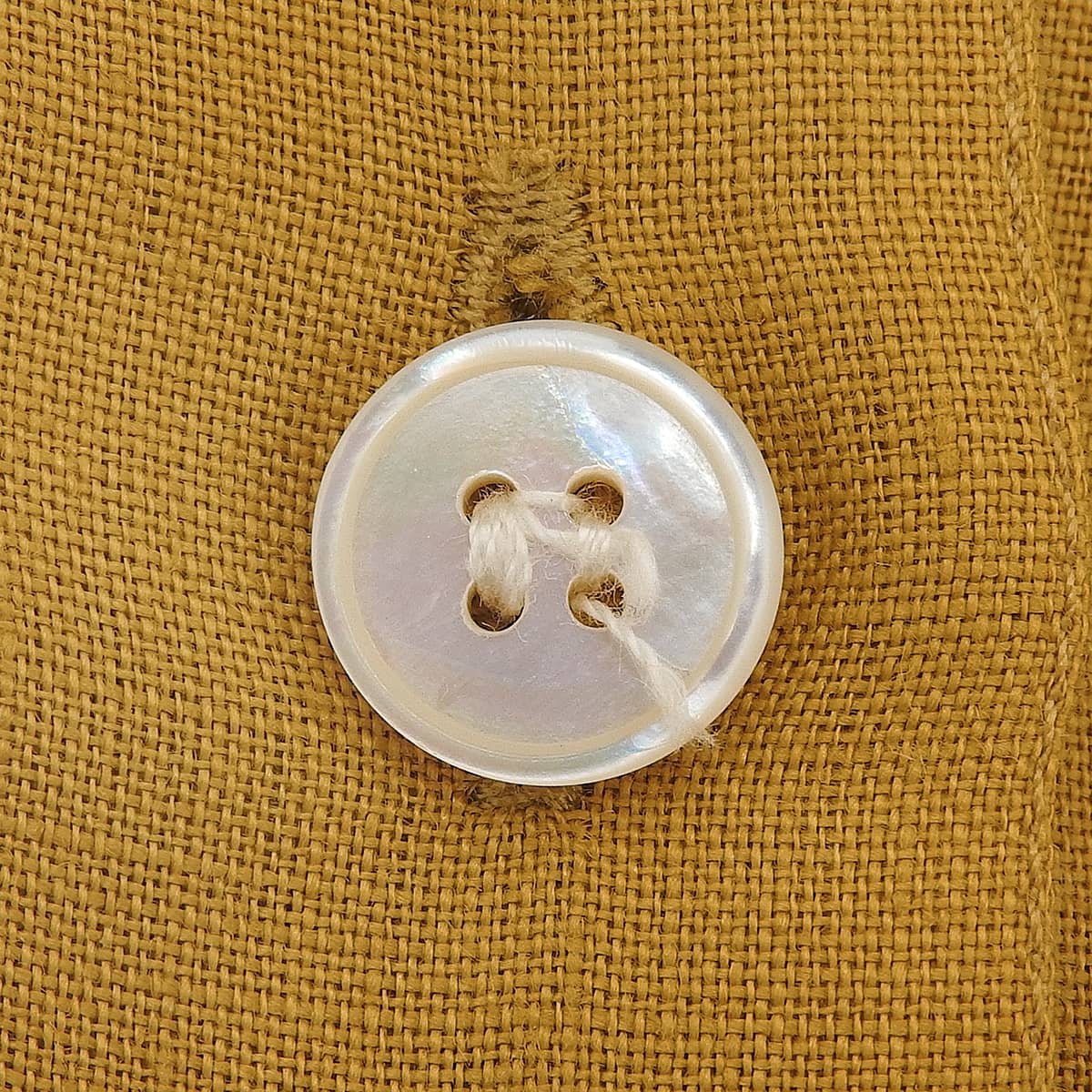 Hロゴ刺繍リネン刺繍 #34 マスタード