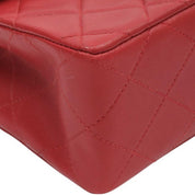 Around 1990 Made Classic Flap Chain Bag Mini Red
