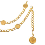 CC Mark Coin Motif Chain Belt Gold